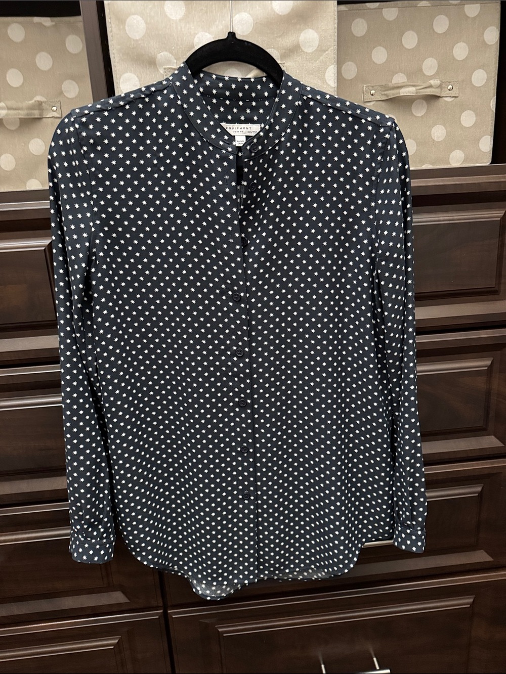Women’s blue with white stars blouse